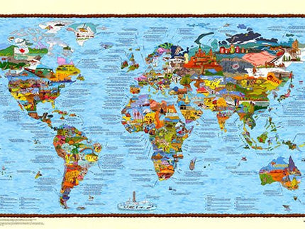 Awesome Maps Wereldkaart Bucketlist Map Re-Writable