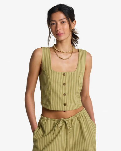 Billabong Billabong Dames Another Wave Vest Top Cedar