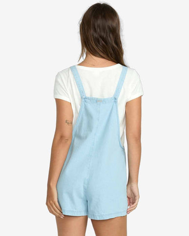 Billabong Billabong Dames Beach Crush Denim Overall Salt Blue