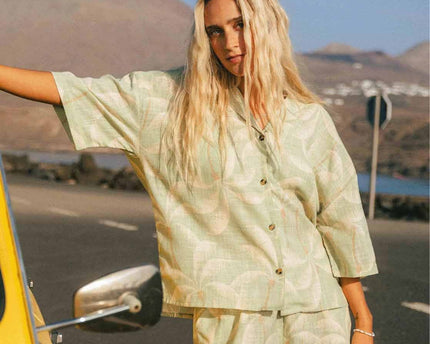 Billabong Billabong Dames Beach Side Woven Shirt Pistachio