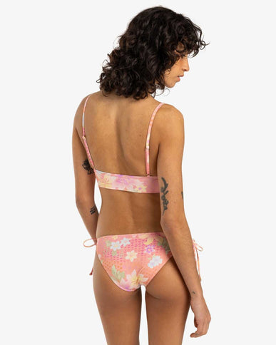 Billabong Billabong Dames Crazy For Coral Tie Side Bikini Bottom Peach Out
