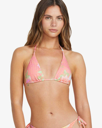 Billabong Billabong Dames Crazy For Coral Triangle Bikini Top Peach Out