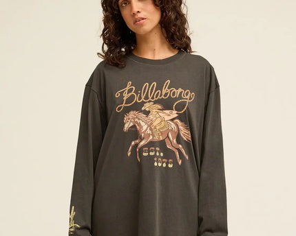 Billabong Billabong Dames Familiar Roads LS Tee Off Black