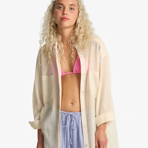 Billabong Billabong Dames Find Me Here LS Shirt White Cap