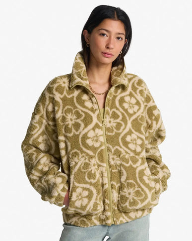 Billabong Billabong Dames First Light Fleece Cactus Green