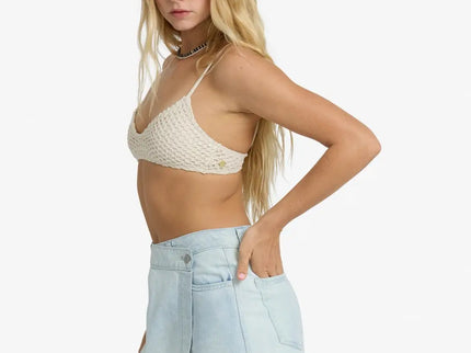 Billabong Billabong Dames Jade Salt Washed Denim Skort Blue Mist