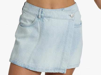 Billabong Billabong Dames Jade Salt Washed Denim Skort Blue Mist
