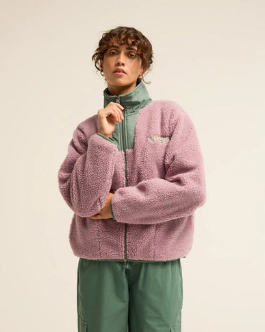 Billabong Billabong Dames Mountain Life Sherpa Fleece Sea Fog
