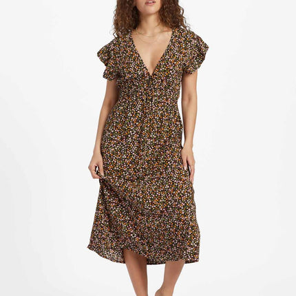 Billabong Billabong Dames Picnic Date Dress Black Sands