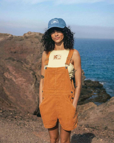 Billabong Billabong Dames Sand Canyon Corduroy Overall Biscuit