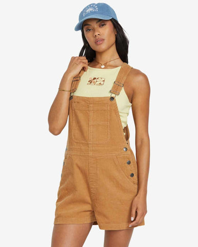 Billabong Billabong Dames Sand Canyon Corduroy Overall Biscuit