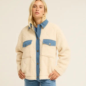 Billabong Billabong Dames Stay Golden Oversized Trucker Jack White Cap