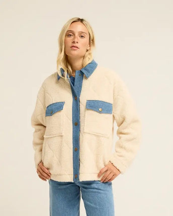 Billabong Billabong Dames Stay Golden Oversized Trucker Jack White Cap