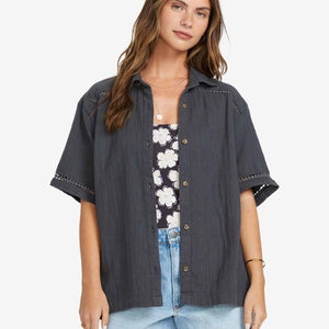 Billabong Billabong Dames Summers End Woven Shirt Black Sands