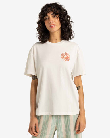 Billabong Billabong Dames Sunshine Living Tee Salt Crystal
