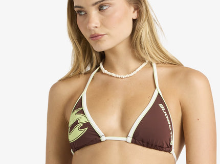Billabong Billabong Dames Supalove Tropic Tri Bikini Top Choc Chip