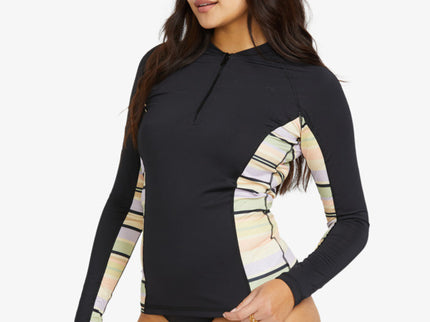 Billabong Billabong Dames Surf Capsule Halfzip LS Lycra Black Multi