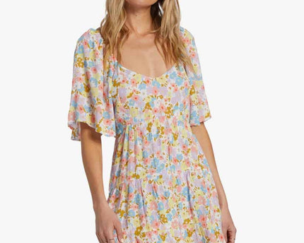 Billabong Billabong Dames Take A Chance Babydoll Dress Salt Crystal
