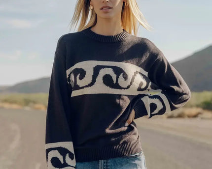 Billabong Billabong Dames Wave Fade Sweater Black Sands