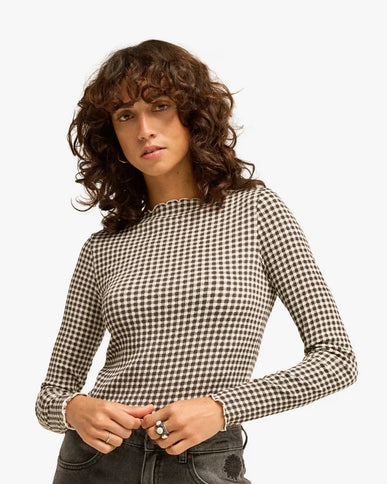 Billabong Billabong Dames Way Out Checks Top Black Pebble