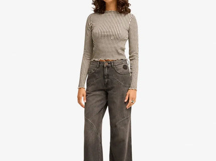 Billabong Billabong Dames Way Out Checks Top Black Pebble