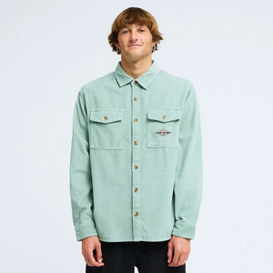 Billabong Billabong Heren Bong Days Corduroy LS Shirt Blue Surf