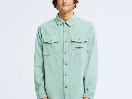 Billabong Billabong Heren Bong Days Corduroy LS Shirt Blue Surf