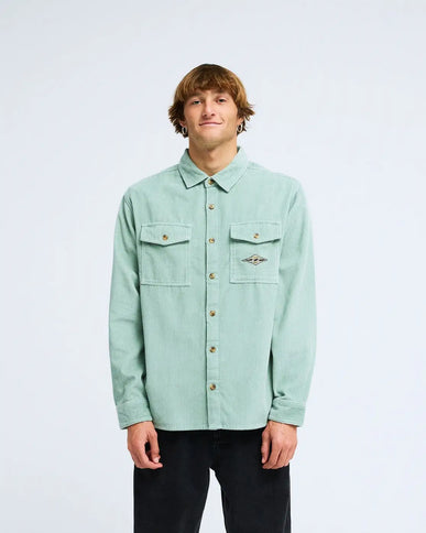Billabong Billabong Heren Bong Days Corduroy LS Shirt Blue Surf