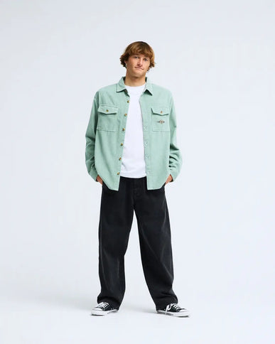Billabong Billabong Heren Bong Days Corduroy LS Shirt Blue Surf