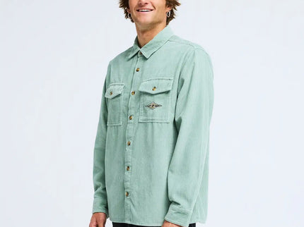 Billabong Billabong Heren Bong Days Corduroy LS Shirt Blue Surf