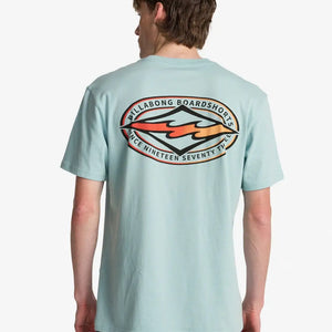 Billabong Billabong Heren Diamond Vision Tee Dusty Blue