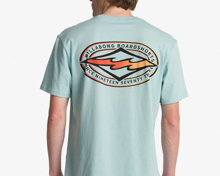 Billabong Billabong Heren Diamond Vision Tee Dusty Blue