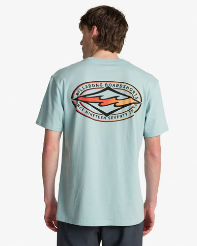 Billabong Billabong Heren Diamond Vision Tee Dusty Blue