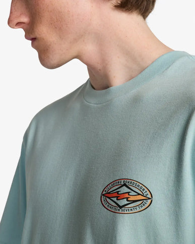 Billabong Billabong Heren Diamond Vision Tee Dusty Blue