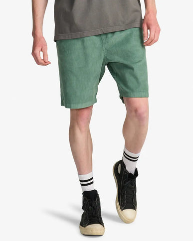 Billabong Billabong Heren Larry Corduroy Shorts Sea Green
