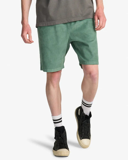 Billabong Billabong Heren Larry Corduroy Shorts Sea Green