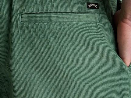 Billabong Billabong Heren Larry Corduroy Shorts Sea Green