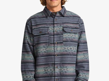 Billabong Billabong Heren Offshore Jacquard Flannel Ombre Blue