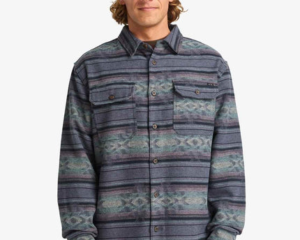 Billabong Billabong Heren Offshore Jacquard Flannel Ombre Blue