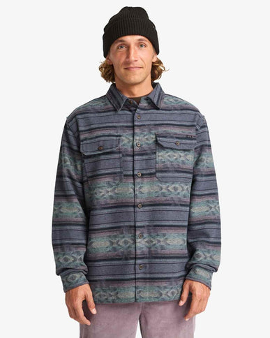 Billabong Billabong Heren Offshore Jacquard Flannel Ombre Blue