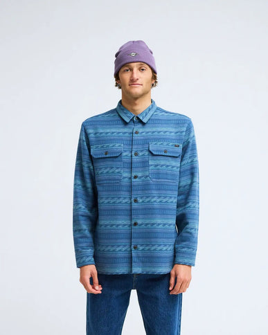 Billabong Billabong Heren Offshore Jacquard Flannel Real Teal
