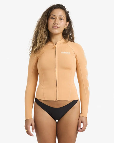 Billabong Billabong Peeky Jacket 1mm Dames Neopreen Top Tangerine