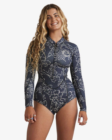 Billabong Billabong Salty Dayz Natural 2/2 Dames LS Springsuit Black Pebble