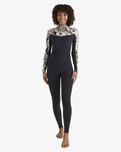 Billabong Billabong Salty Dayz Natural 4/3 Dames Wetsuit Black Floral