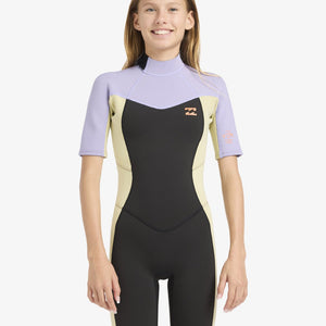 Billabong Billabong Synergy 2/2 Dames Shorty Wetsuit Grey Violet