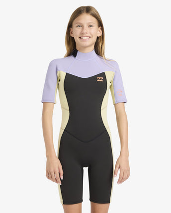 Billabong Billabong Synergy 2/2 Dames Shorty Wetsuit Grey Violet