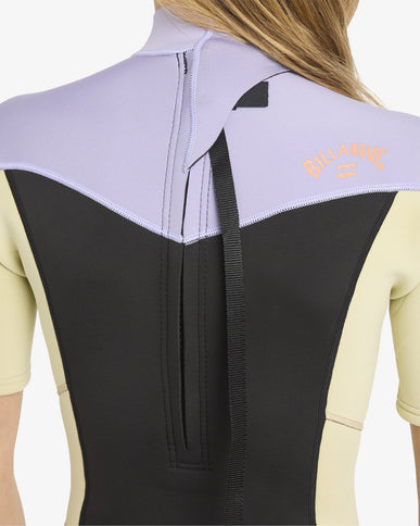 Billabong Billabong Synergy 2/2 Dames Shorty Wetsuit Grey Violet