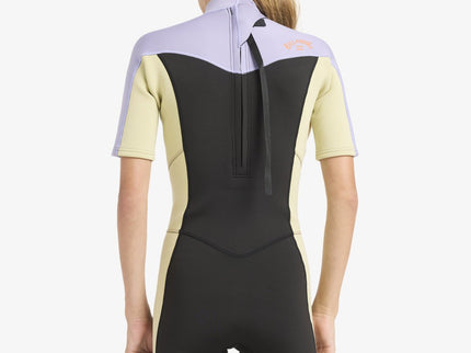 Billabong Billabong Synergy 2/2 Dames Shorty Wetsuit Grey Violet