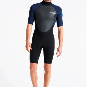 C-Skins C-skins Element 3/2 Heren Wetsuit Shorty Black Slate Cyan