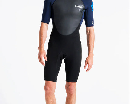 C-Skins C-skins Element 3/2 Heren Wetsuit Shorty Black Slate Cyan